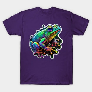 Melting Colorful Space Frog #1 T-Shirt